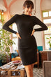 Women Black Lycra Camisole Dress