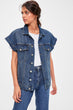 Blue Oversize Denim Vest