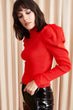 Women Turtleneck Princess Sleeve Sweater