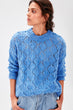 Blue Cellular Bike Collar Sweater Sweater
