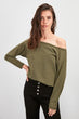 Kayak Neck Knitted T Shirt