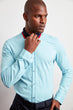 Men 'S Shirt Collar Sweater Band Long Sleeve Extra Slim Fit Shirt