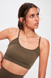 Khaki Seamless Sport Bra