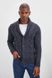 Male Shawl Collar Cardigan With Pockets