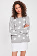 Gray Polka Dot Sweater Sweater