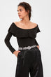 Black Carmen Collar Knitted Body