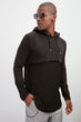 Men 'S Long-Sleeved Hooded Kangaroo Pocket New-Sweatshirt