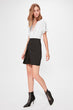 Black Button Detail Skirt