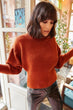 Women Balloon Sleeve Soft Textured Sweater