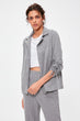 Gray Striped Knitted Jacket