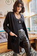 Women Black Sequin Detailed Jacket