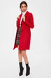 Red Collar Detailed Coat