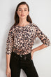 Leopard Pattern Knitted Blouse