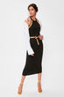 Black Ribbon Detail Arched Knit Dress