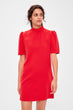 Red Sheer Neckline Dress