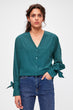 Green Sleeve Detail Shirt