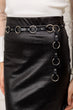 Women Silver With Black Ring Chain Belt