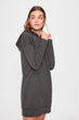 Anthracite Hooded Knitted Dress