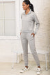 Women Sheer Neckline Zipper Detail Pockets Tracksuit Suit