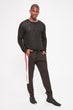 Black Men 'S Waist Elasticized Pockets New Sweatpants