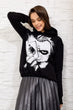 Women Black In-Polar Hooded Joker Sweatshirt