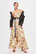 Flower Pattern Evening Dress