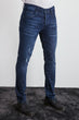 Male Indigo Slim Fit Ripped Detailed Jeans
