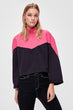 Color Block Knitted Sweatshirt