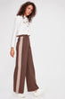 Brown Stripe Detailed Knitted Pants