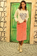 Women Corduroy Midi Size Skirt