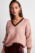 WOMEN-Powder Bias Tape Detailed Knitwear Sweater