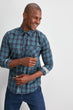 Male Plaid Single pocket Slim Fit Shirt