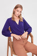 Trendyol Purple Double Breasted Knitted Blouse TWOAW20BZ0810