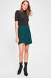 Green Zipper Detail Skirt