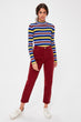 Burgundy High Bel Mom Jeans