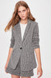 Gray Striped Knitted Jacket