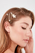 Gold Cubic Zirconia and Sea -Shelled Hair Accessory Single Size