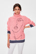 Trendyol Pink Printed Knitwear Sweater TWOAW20KZ0276