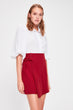 Burgundy Detailed Skirt