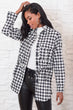 Women Crowbar Patterned Beli Shirred Jacket