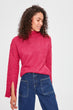 Fuchsia Handle Hair Braided Knitwear Sweater