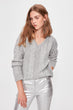 Gray Braided Lurex Sweater Sweater