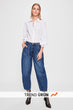 Pleated High Waist Balloon Fit Jeans
