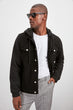 Male Button Pockets Hooded Denim New Jacket
