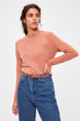 Cinnamon Bicycle Neck Knitted Blouse