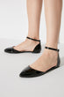 Black Japanned Leather Women 'S Ballerina