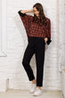 Women Cinnamon Patterned Dual Sweater Suit