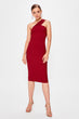 Burgundy Rib Detail Dress