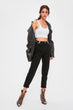 Black Accessory Detailed High Mom Jeans