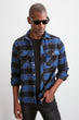 Male Plaid Double Pocket Clamshell Lumberjack Shirt